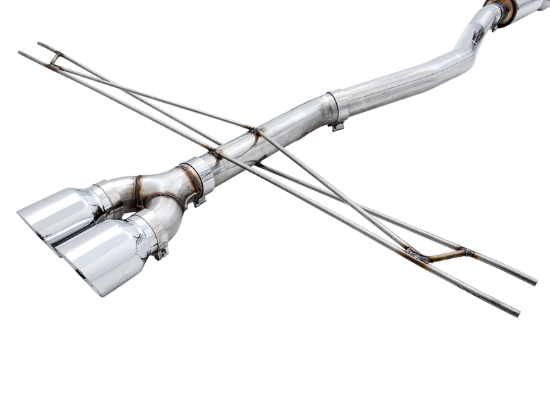 Honda Civic Si Performance Exhaust - AWE Tuning - Cat Back Track Edition - Chrome Silver - `16-`27